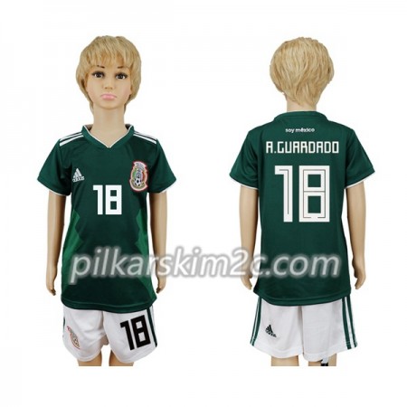 Koszulka Meksyk A.Guardado 18 Dziecięca Główna Mistrzostwa Świata 2018 - Koszulki Piłkarskie